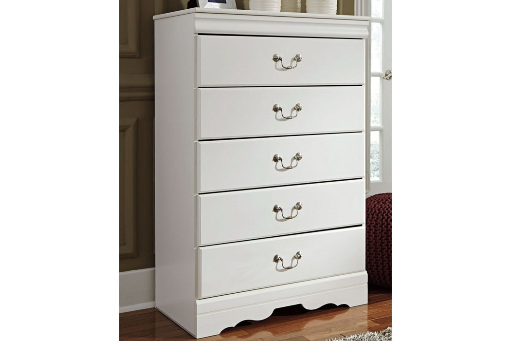 Anarasia White Chest of Drawers - B129-46 - Gate Furniture