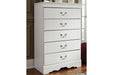 Anarasia White Chest of Drawers - B129-46 - Gate Furniture