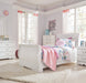 Anarasia White Twin Sleigh Bed - Gate Furniture