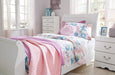 Anarasia White Twin Sleigh Bed - Gate Furniture