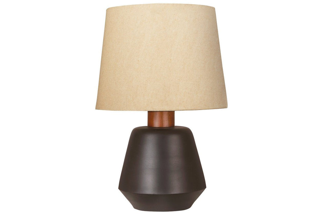 Ancel Black/Brown Table Lamp - L204204 - Gate Furniture