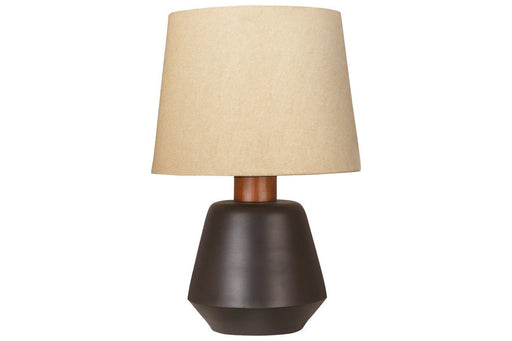 Ancel Black/Brown Table Lamp - L204204 - Gate Furniture