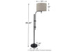 Anemoon Black Floor Lamp - L734251 - Gate Furniture