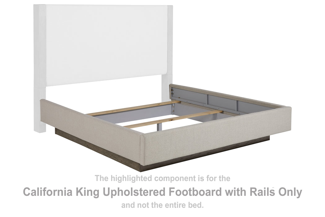 Anibecca California King Upholstered Footboard with Rails - B970-94 - In Stock Furniture