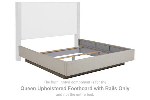 Anibecca Queen Upholstered Footboard with Rails - B970-54 - In Stock Furniture