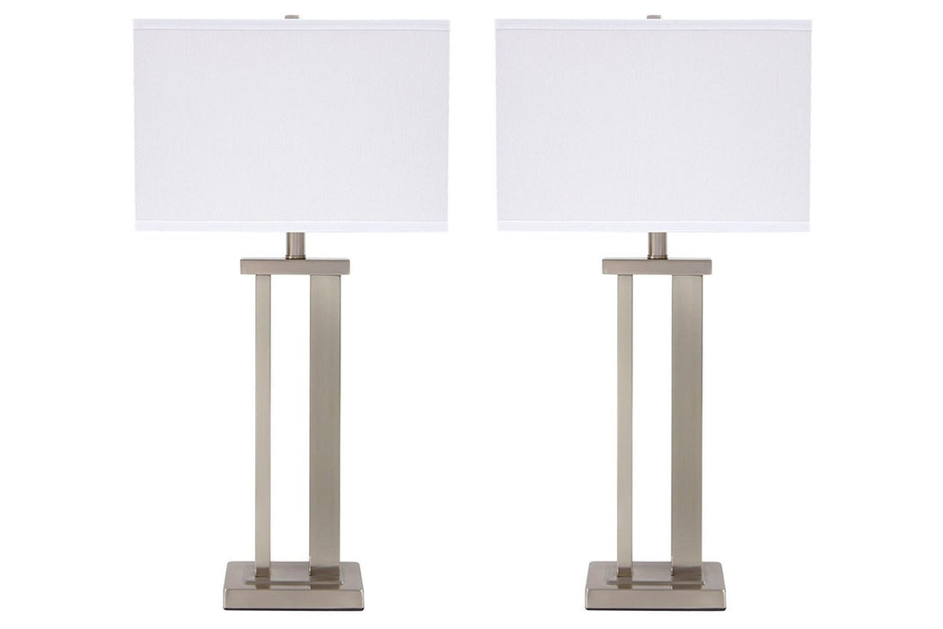 Aniela Silver Finish Table Lamp (Set of 2) - L204054 - Gate Furniture