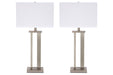 Aniela Silver Finish Table Lamp (Set of 2) - L204054 - Gate Furniture