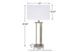 Aniela Silver Finish Table Lamp (Set of 2) - L204054 - Gate Furniture