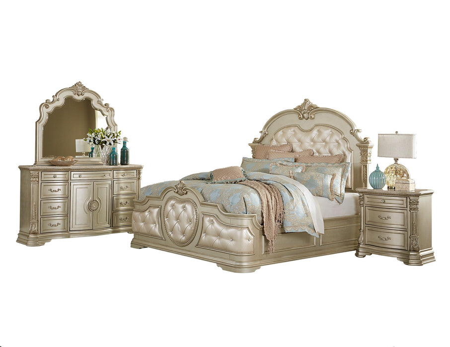 Antoinetta Champagne Panel Bedroom Set - Gate Furniture