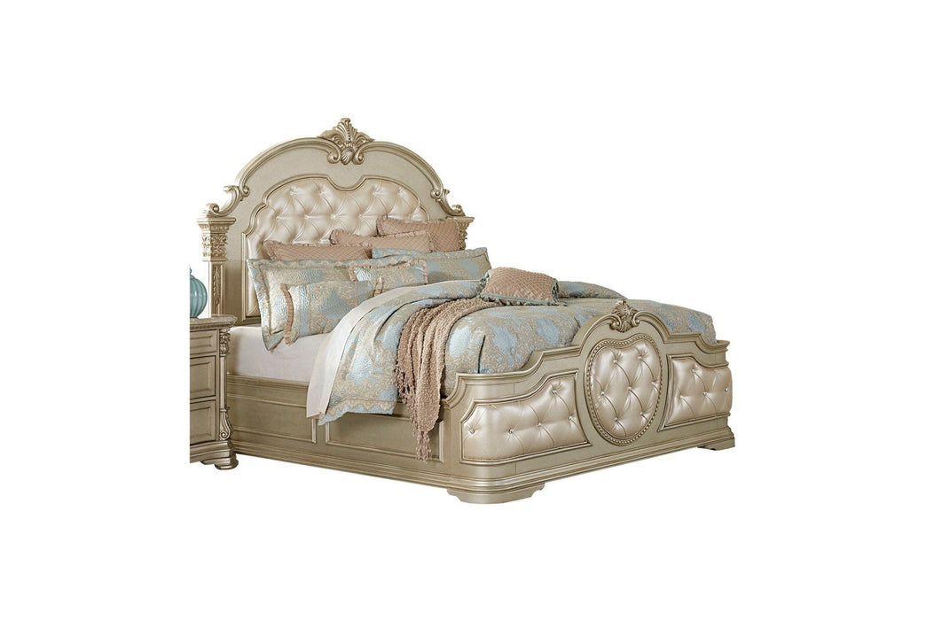Antoinetta Champagne Panel Bedroom Set - Gate Furniture