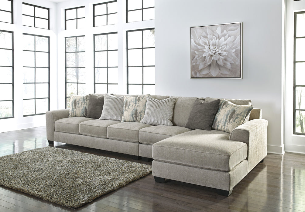 Ardsley Pewter RAF Large Sofa Chaise - Gate Furniture