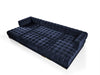 Ariana Navy Velvet Rectangle Ottoman - In Stock Furniture