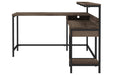 Arlenbry Gray Home Office L-Desk with Storage - H275-24 - Gate Furniture