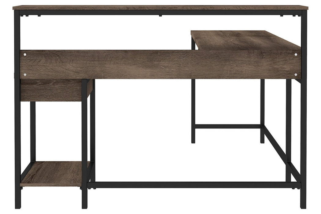 Arlenbry Gray Home Office L-Desk with Storage - H275-24 - Gate Furniture