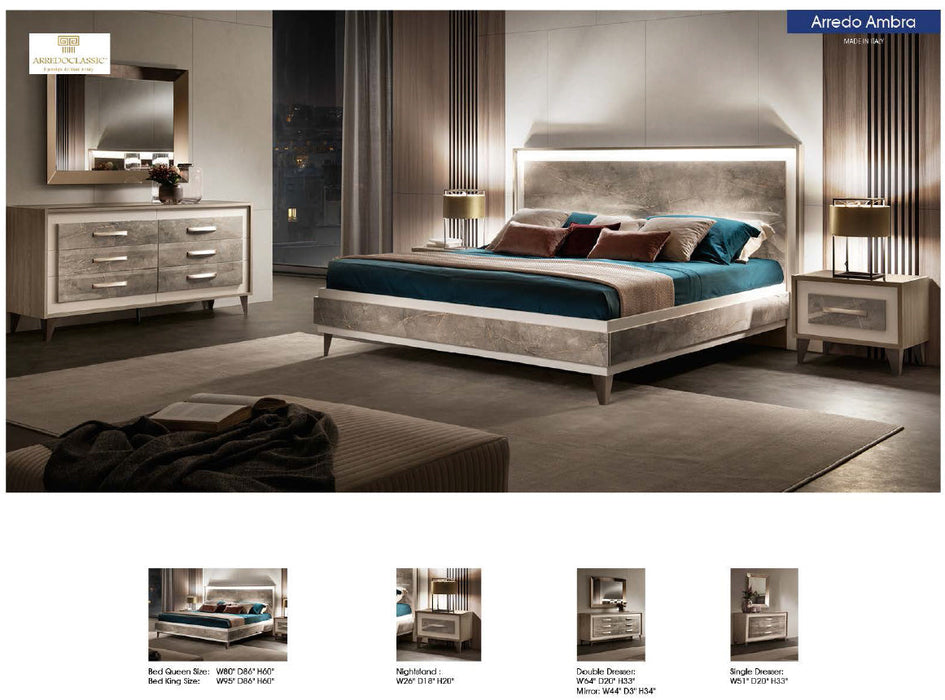 Arredoambra Bedroom By Arredoclassic With Single Dresser Set - Gate Furniture