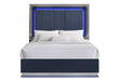 Avon/Aspen Navy Blue Queen Bed Group With Led - AVON/ASPEN-NAVY BLUE-QBG - Gate Furniture