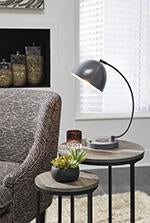 Austbeck Gray Desk Lamp - L206032 - Gate Furniture