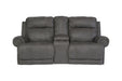 Austere Gray Reclining Loveseat with Console - 3840194 - Gate Furniture