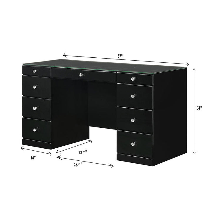 Avery Black Vanity - Gate Furniture