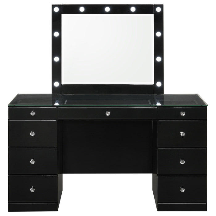 Avery Black Vanity - Gate Furniture