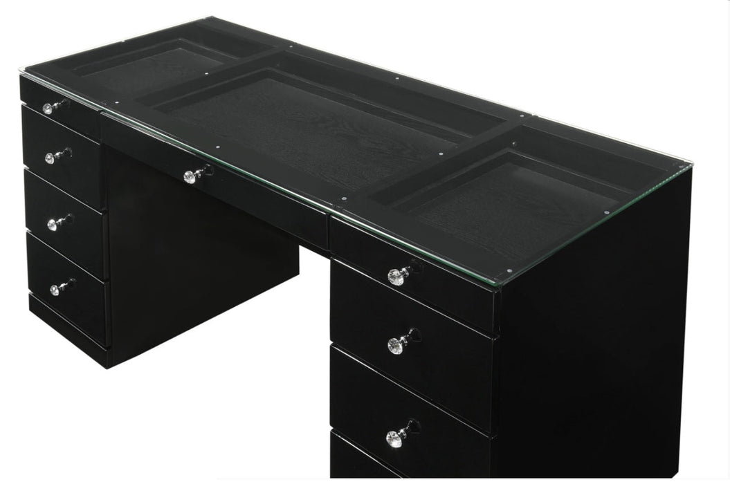 Avery Black Vanity - Gate Furniture