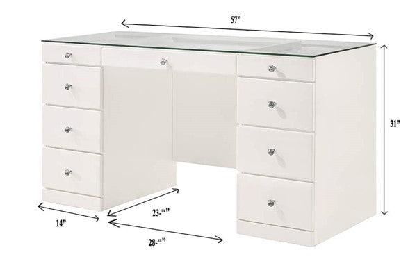 Avery White Vanity - Gate Furniture