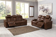 Backtrack Chocolate Power Reclining Set - Gate Furniture