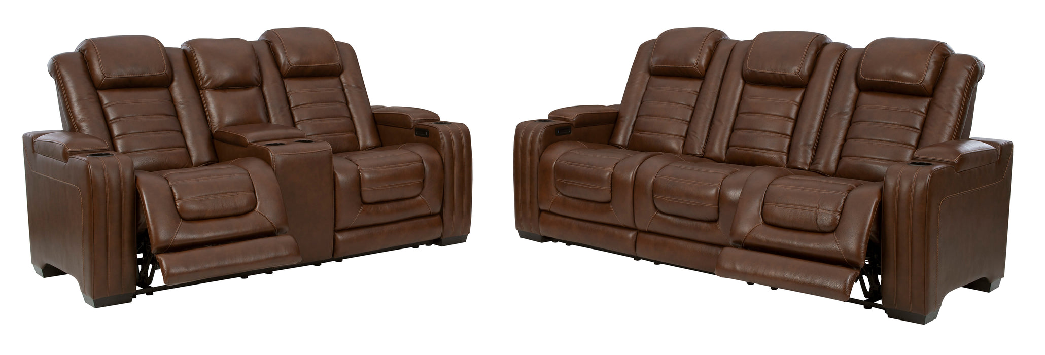 Backtrack Chocolate Power Reclining Set - Gate Furniture