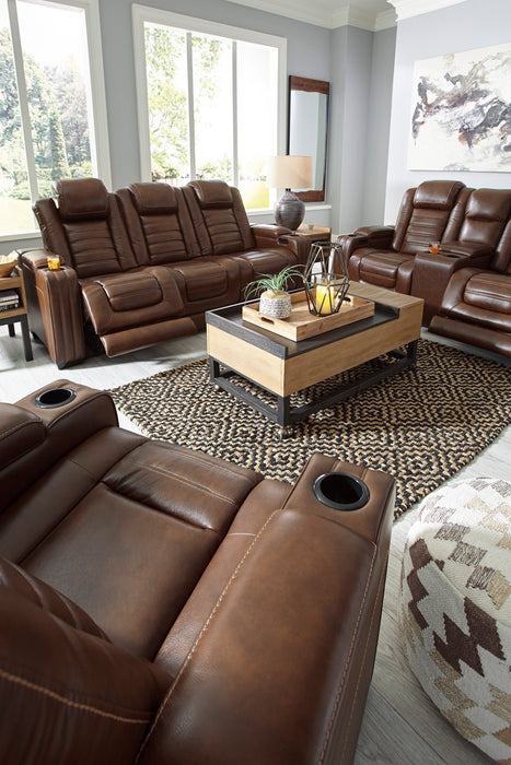 Backtrack Chocolate Power Reclining Set - Gate Furniture