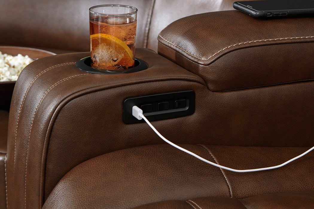 Backtrack Chocolate Power Reclining Set - Gate Furniture
