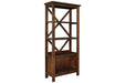 Baldridge Rustic Brown 75" Bookcase - H675-17 - Gate Furniture