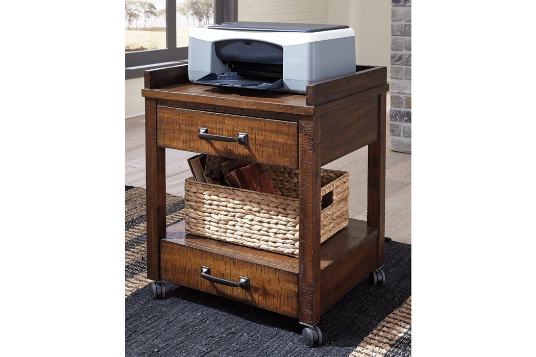 Baldridge Rustic Brown Printer Stand - H675-11 - Gate Furniture