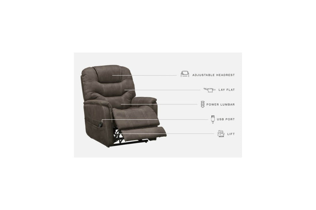 Ballister Espresso Power Lift Recliner - 2160412 - Gate Furniture