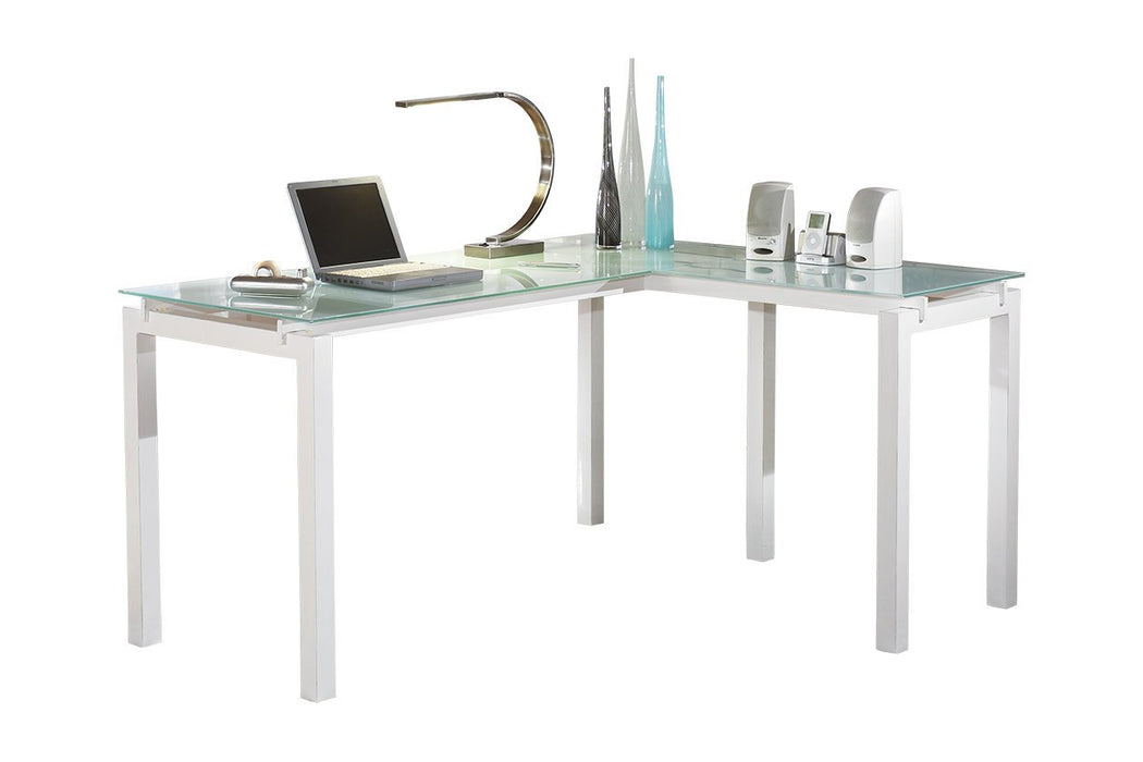 Baraga White Home Office L-Desk - H410-24 - Gate Furniture