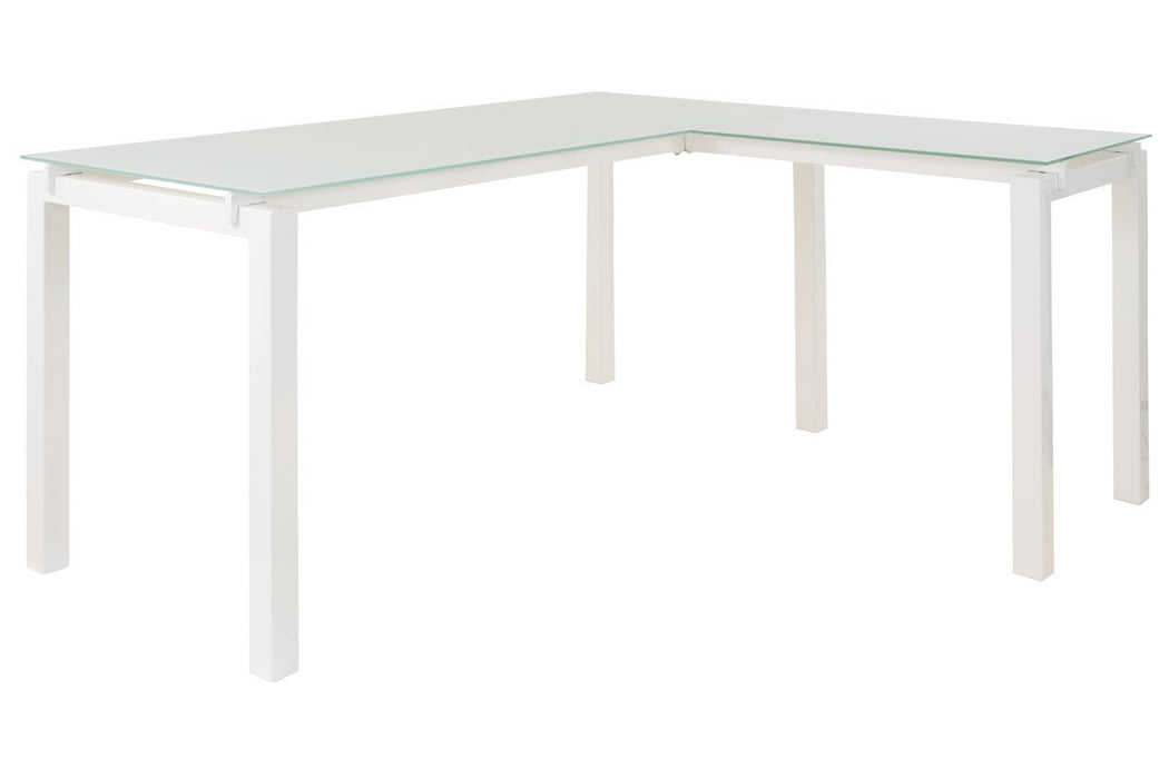Baraga White Home Office L-Desk - H410-24 - Gate Furniture
