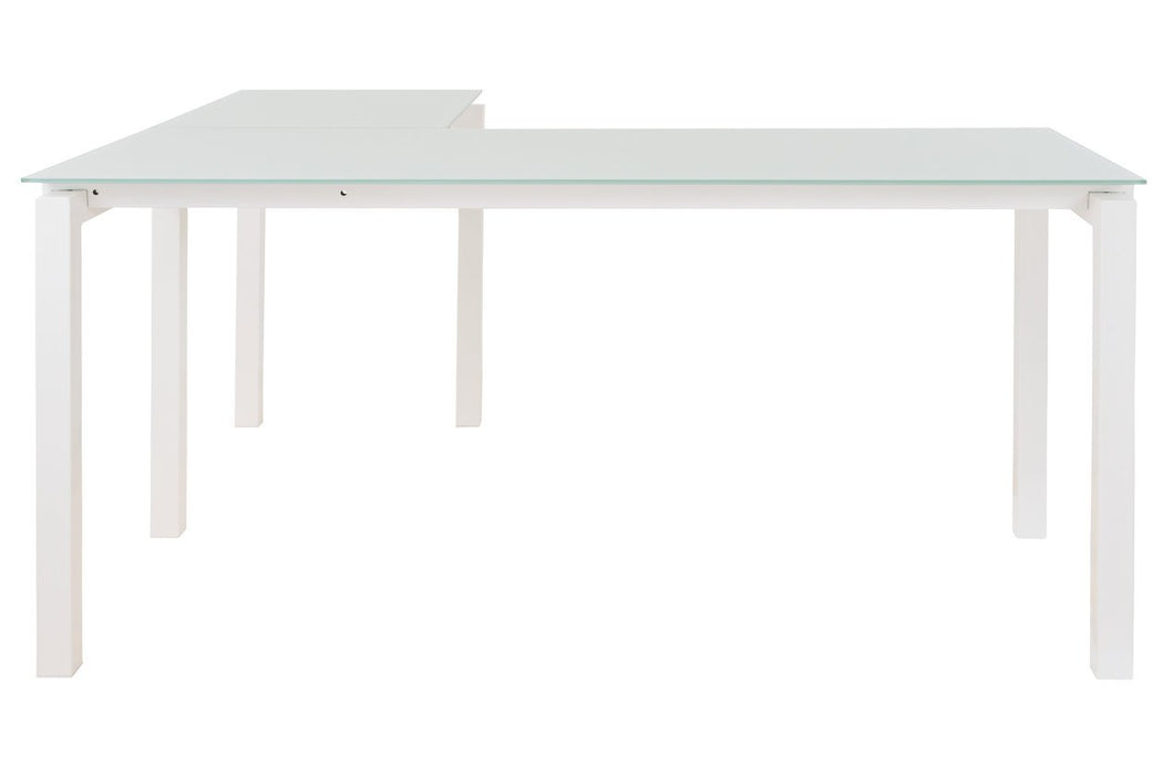 Baraga White Home Office L-Desk - H410-24 - Gate Furniture