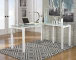Baraga White Home Office L-Desk - H410-24 - Gate Furniture
