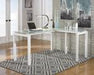 Baraga White Home Office L-Desk - H410-24 - Gate Furniture