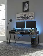 Barolli Gunmetal Gaming Desk - H700-28 - Gate Furniture