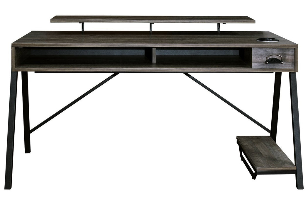 Barolli Gunmetal Gaming Desk - H700-28 - Gate Furniture