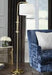 Baronvale Brass Finish Floor Lamp - L206051 - Gate Furniture