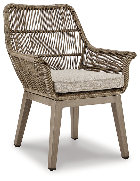 Beach Front Arm Chair with Cushion (Set of 2) - P399-601A - In Stock Furniture