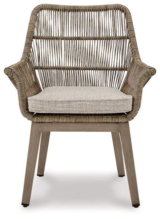 Beach Front Arm Chair with Cushion (Set of 2) - P399-601A - In Stock Furniture