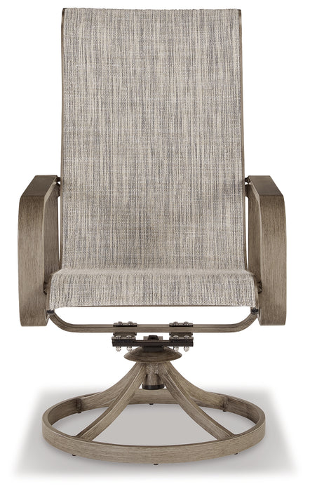 Beach Front Sling Swivel Chair (Set of 2) - P323-603A - In Stock Furniture