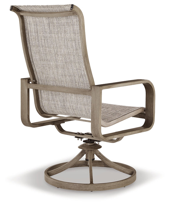 Beach Front Sling Swivel Chair (Set of 2) - P323-603A - In Stock Furniture