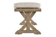 Beachcroft Beige Bench with Cushion - P791-600 - Gate Furniture