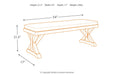 Beachcroft Beige Bench with Cushion - P791-600 - Gate Furniture