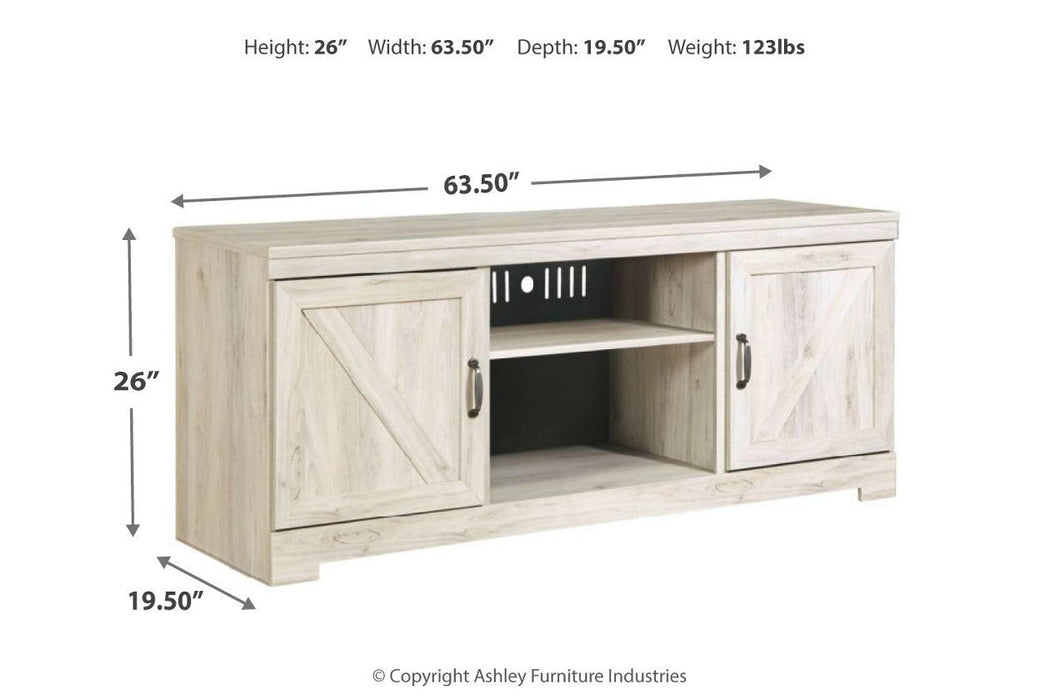 Bellaby Whitewash 63" TV Stand - W331-68 - Gate Furniture