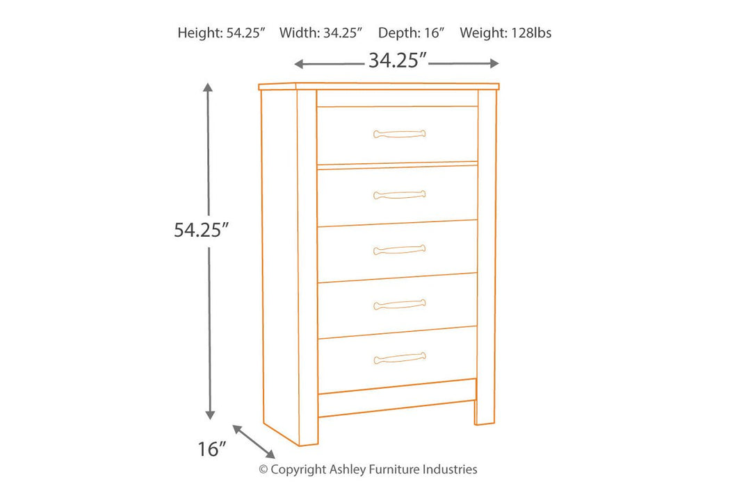 Bellaby Whitewash Chest of Drawers - B331-46 - Gate Furniture