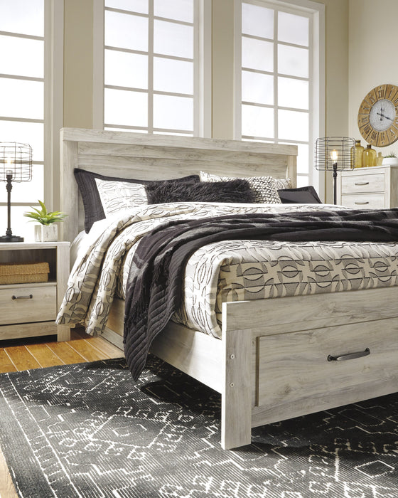 Bellaby Whitewash King Storage Platform Bed - Gate Furniture